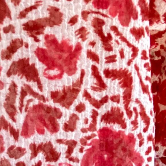 MISA Sandra Ruffled Chiffon Top Floral sz S - Picture 6 of 14